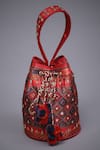 Buy_RI.Ritu Kumar_Multi Color Printed Viscose Silk Embroidered Potli Bag _at_Aza_Fashions