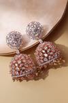 Buy_Curio Cottage_Cubic Zirconia Jhumkis Jhumka Earrings_Online_at_Aza_Fashions