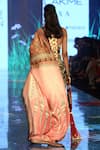Shop_Rajdeep Ranawat_Pink 100% Silk Halter Embellished Pre-draped Saree _at_Aza_Fashions
