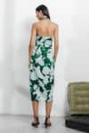 Shop_Zosia_Green Recycled Polyester Digital Print Halter Dress_at_Aza_Fashions