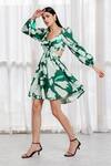 Buy_Zosia_Green Recycled Polyester Digital Print Sweetheart Neck Short Dress_at_Aza_Fashions