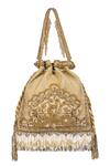 Lovetobag_Gold Embellished Kaleen Potli Bag_Online_at_Aza_Fashions