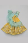 Shop_FAYON KIDS_Yellow Sequins Embroidered Lehenga Set _at_Aza_Fashions