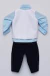 Shop_FAYON KIDS_Blue Suiting Printed Pant Set_at_Aza_Fashions