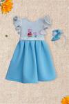Buy_Fayon Kids_White Cotton, Lycra Sequins Peppa Pig Dress _at_Aza_Fashions