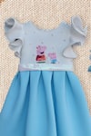 Fayon Kids_White Cotton, Lycra Sequins Peppa Pig Dress _Online_at_Aza_Fashions