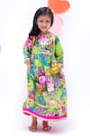 Buy_FAYON KIDS_Green Cotton Printed Anarkali_at_Aza_Fashions