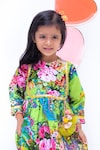 Buy_FAYON KIDS_Green Cotton Printed Anarkali_Online_at_Aza_Fashions