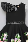 Fayon Kids Black Cotton, Lycra Bows, Sequins Printed Gown Online at Aza Fashions Fayon Kids_Black Cotton, Lycra Bows, Sequins Printed Gown _Online_at_Aza_Fashions