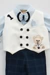 Buy_FAYON KIDS_Blue Shantoon Embroidered Waistcoat And Shirt Set For Boys_Online_at_Aza_Fashions