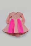 Buy_Fayon Kids_Pink Embroidered Dress For Girls_at_Aza_Fashions