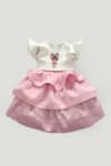 Buy_FAYON KIDS_White Lycra Layered Skirt Set _at_Aza_Fashions