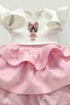 FAYON KIDS_White Lycra Layered Skirt Set _Online_at_Aza_Fashions