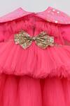 Buy Fayon Kids Pink Net, Denim, Silk Sequins Tiered Frill Gown With Cape Online at Aza Fashions Buy_Fayon Kids_Pink Net, Denim, Silk Sequins Tiered Frill Gown With Cape _Online_at_Aza_Fashions