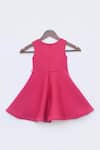 Shop Fayon Kids Fuchsia Lycra Floral Embellished Skater Dress at Aza Fashions Shop_Fayon Kids_Fuchsia Lycra Floral Embellished Skater Dress _at_Aza_Fashions