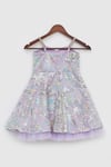 Shop_FAYON KIDS_Purple Cotton Silk Embroidered And Embellished Sequin Work Dress _at_Aza_Fashions