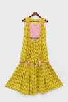 Buy Fayon Kids Yellow Cotton Embroidery, Mirrors, Tassels Floral Print Top And Sharara Set Online at Aza Fashions Buy_Fayon Kids_Yellow Cotton Embroidery, Mirrors, Tassels Floral Print Top And Sharara Set _Online_at_Aza_Fashions