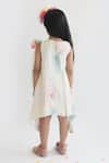 Shop_FAYON KIDS_Multi Color Cotton Silk Printed Splash Dress _at_Aza_Fashions