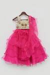 Shop Fayon Kids Pink Organza, Net Embroidery Layered Lehenga Set at Aza Fashions Shop_Fayon Kids_Pink Organza, Net Embroidery Layered Lehenga Set _at_Aza_Fashions