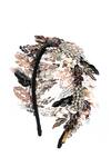 Buy_Born Flash_Multi Color Beads, Sequins Flicker Floral Embellished Hairband _at_Aza_Fashions
