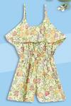 Buy_Kids Lane_White Cotton Floral Print Jumpsuit _at_Aza_Fashions