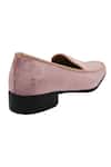 Shop_Veruschka by Payal Kothari_Pink Plain Velvet Loafers _Online_at_Aza_Fashions