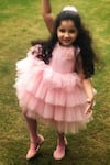 Buy_Pa:Paa_Pink Soft Tulle Frill Dress  _at_Aza_Fashions