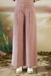 Shop_Febo6_Pink Linen Plain Trouser _Online_at_Aza_Fashions