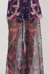 Shop_Limerick By Abirr N' Nanki_Blue Organza Printed Pant_at_Aza_Fashions
