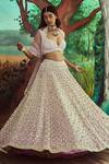 Angad Singh_Purple Dupatta Net, Lehenga And Blouse Organza Pearl, Embroidered Bridal Set _Online_at_Aza_Fashions