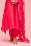 Shop_Nachiket Barve_Pink Dupatta Tulle, Kurta Chanderi, Lining Shantoon Floral Embroidered Set _Online_at_Aza_Fashions