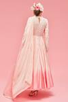 Shop_Nachiket Barve_Peach Floral Embroidered Anarkali Set_at_Aza_Fashions