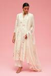 Nachiket Barve_White Floral Embroidered Anarkali Set_Online_at_Aza_Fashions