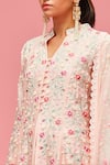 Buy_Nachiket Barve_Peach Chanderi Floral Embroidered Anarkali Set_Online_at_Aza_Fashions