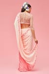 Shop_Nachiket Barve_Peach Ombre Embroidered Saree With Blouse_at_Aza_Fashions