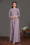 Buy_Onaya_Purple Georgette Pintuck Embroidered Jumpsuit_Online_at_Aza_Fashions