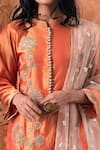 Buy_Kanika Sharma_Orange Silk, Net Surya Kurta Set _Online_at_Aza_Fashions