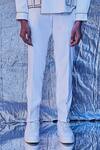 Line Out Line_Off White Cotton Straight Fit Trouser_Online_at_Aza_Fashions