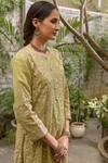 Heena Kochhar_Green Chanderi Kurta Set_Online_at_Aza_Fashions