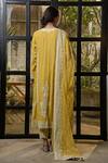 Shop_Heena Kochhar_Yellow Embroidered Kurta Set_at_Aza_Fashions