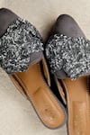 Shop_Rhe-Ana_Grey Sequins Silver Lining Mules _at_Aza_Fashions