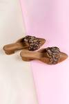 Shop_Rhe-Ana_Brown Sequins Silver Lining Mules _at_Aza_Fashions