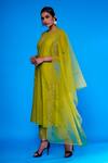 Buy_Asaga_Green Kurta Chanderi Silk- 80% Cotton Embroidered Zehra A-line Set For Women_Online_at_Aza_Fashions