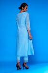 Shop_Asaga_Blue Faiz Embroidered Kurta Set_at_Aza_Fashions