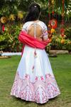 Shop Littleens Pink Chanderi, Velvet, Silk Sequins, Embroidery Azmat Lehenga Set at Aza Fashions Shop_Littleens_Pink Chanderi, Velvet, Silk Sequins, Embroidery Azmat Lehenga Set _at_Aza_Fashions
