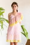 Buy_Littleens_Pink Cotton Organic Dress _at_Aza_Fashions