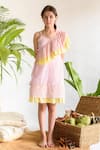 Buy_Littleens_Pink Cotton Organic Dress _Online_at_Aza_Fashions