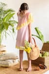 Shop_Littleens_Pink Cotton Organic Dress _Online_at_Aza_Fashions