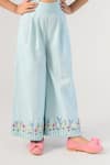 Shop_Littleens_Blue Cotton Embroidery Organic Jumpsuit _Online_at_Aza_Fashions