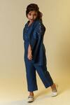 Shop Littleens Blue Wool Sequins Embellished Jumpsuit at Aza Fashions Shop_Littleens_Blue Wool Sequins Embellished Jumpsuit _at_Aza_Fashions
